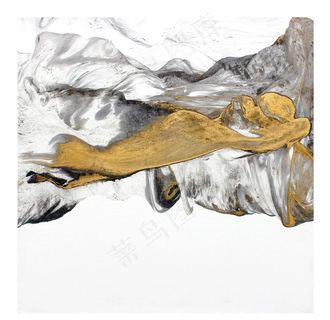 金箔山水画图片