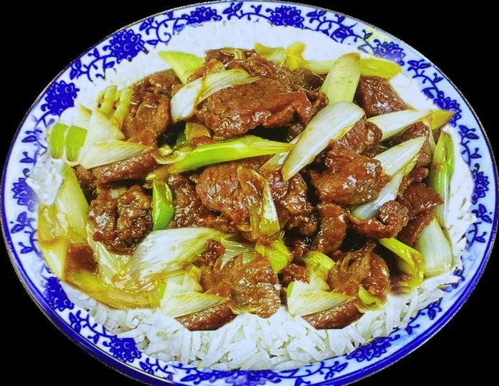 葱爆牛肉盖饭图片(2383x1920)