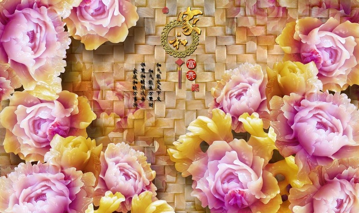 装饰画背景墙图片psd模版下载
