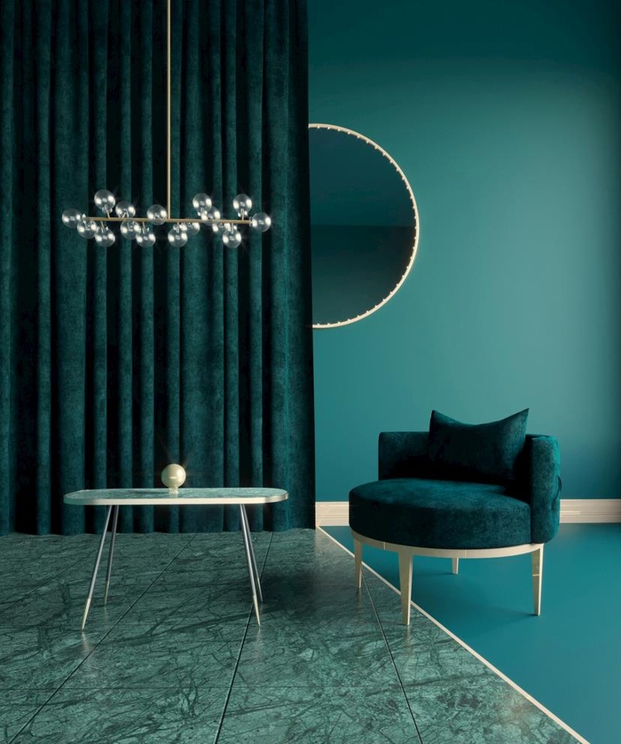 深绿色素色墙纸图片