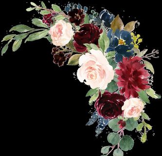 水彩花 免扣 PNG图片