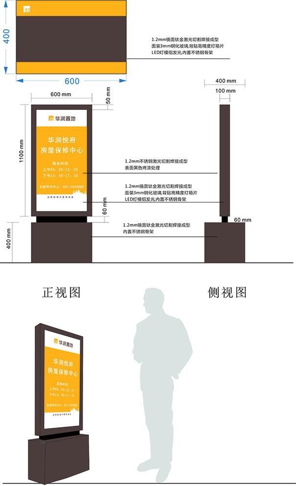 立式灯箱图片cdr矢量模版下载