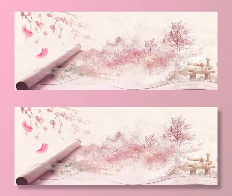 桃花背景图片
