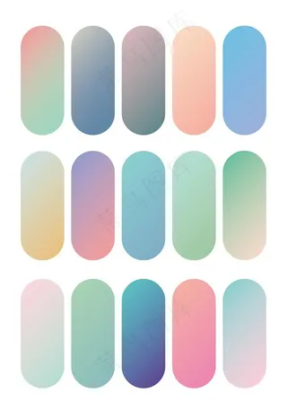 马卡龙渐变色配色色卡图片