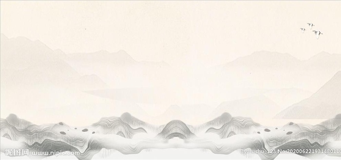 山水图片cdr矢量模版下载