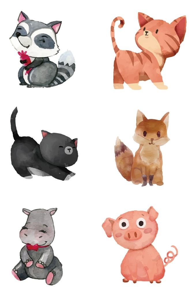 猫咪矢量图图片