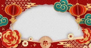 春节祝福视频  拜年视频边框