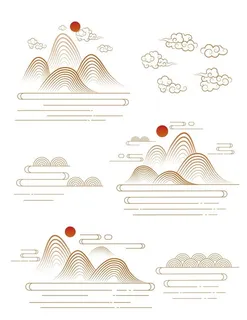线性矢量山图案纹路图片 线性矢量山图案纹路图片