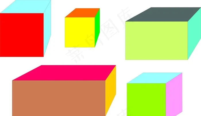 立方体图案图片cdr矢量模版下载