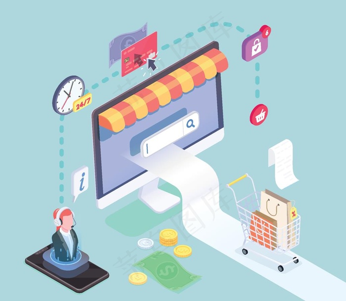 等距视角素材图片