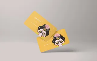 圆角名片样机图片