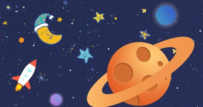 卡通宇宙梦幻插画图片