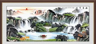 国画山水装饰画图片