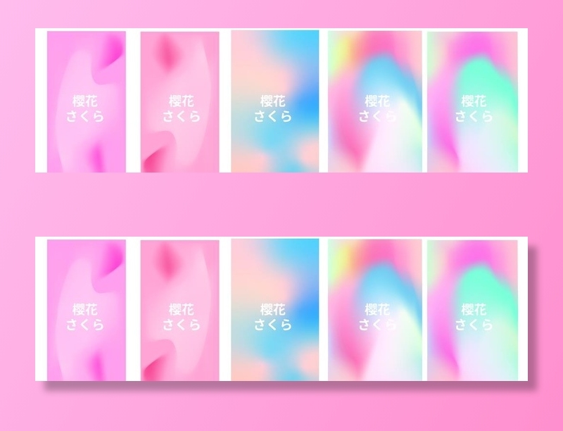 樱花系列背景渐变流体 图片