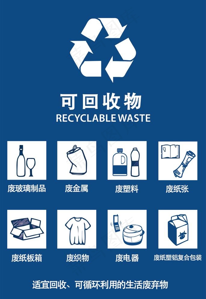 可回收物图片ai矢量模版下载