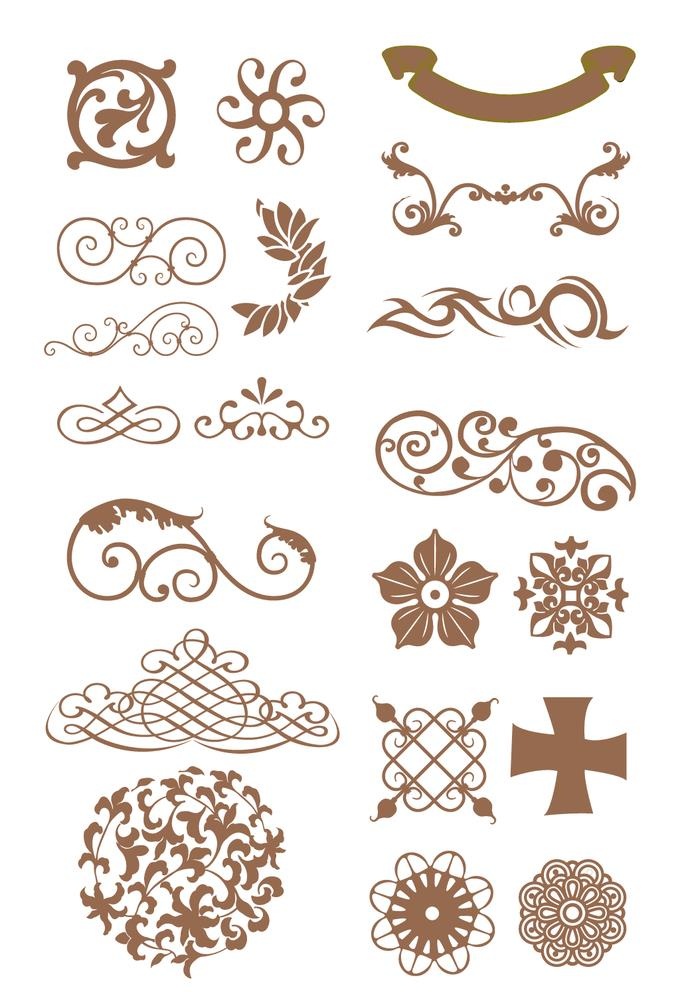 手绘欧式花纹图片