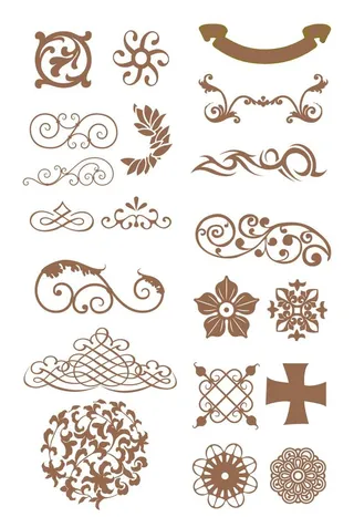 手绘欧式花纹图片