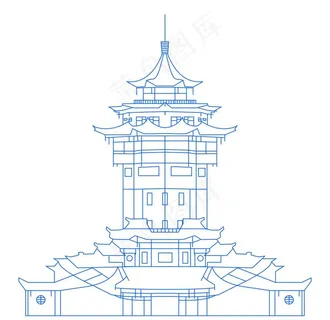 邻水地标建筑—银鼎山八角楼图片