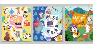 可爱森林动物音乐节图片