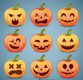 万圣节南瓜表情图片
