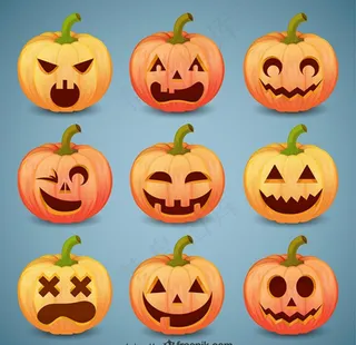 万圣节南瓜表情图片