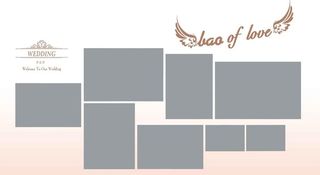 婚礼照片墙图片