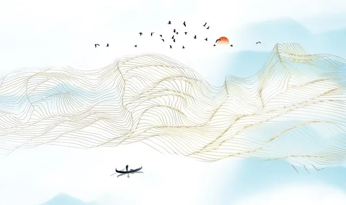 新中式山水背景墙图片(9071x5669)psd模版下载