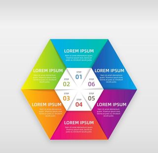 六边形信息图图片