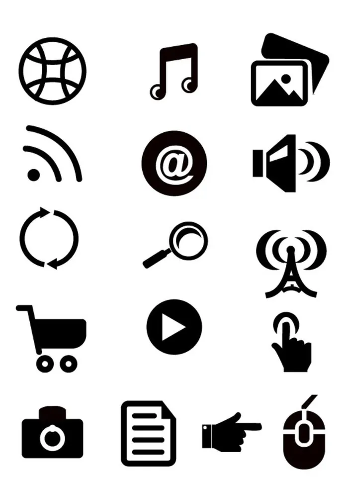 小图标图片ai矢量模版下载