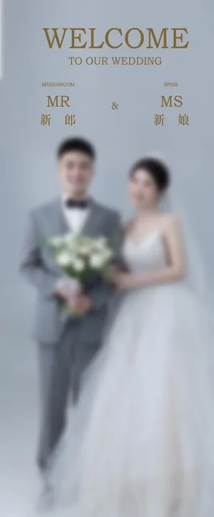 婚礼订婚结婚迎宾易拉宝展架图片