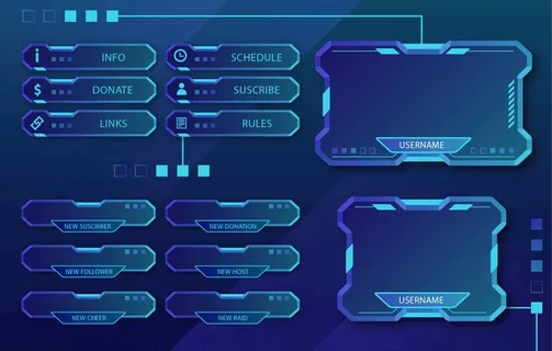 蓝色科技图框图片