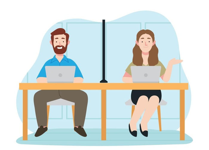 办公人插画图片