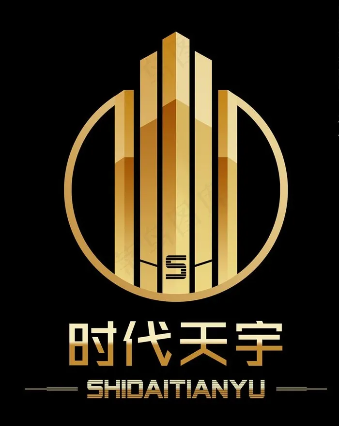 金色logo图片psd模版下载
