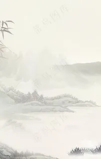 水墨山水背景图片 水墨山水背景图片