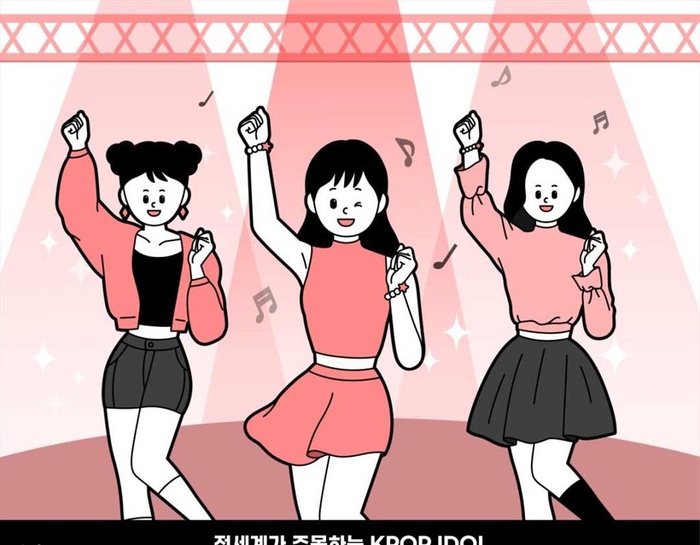 女团少女图片ai矢量模版下载