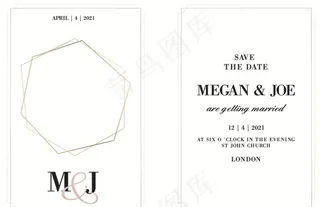 浪漫温馨婚礼邀请函图片