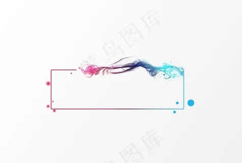 电商科技科幻渐变云雾边框元素图片