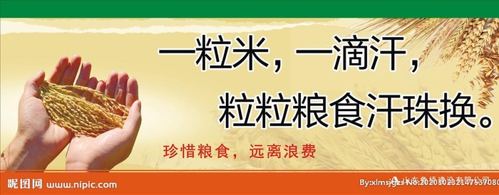 珍惜粮食宣传海报图片cdr矢量模版下载