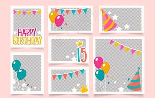 生日照片墙图片