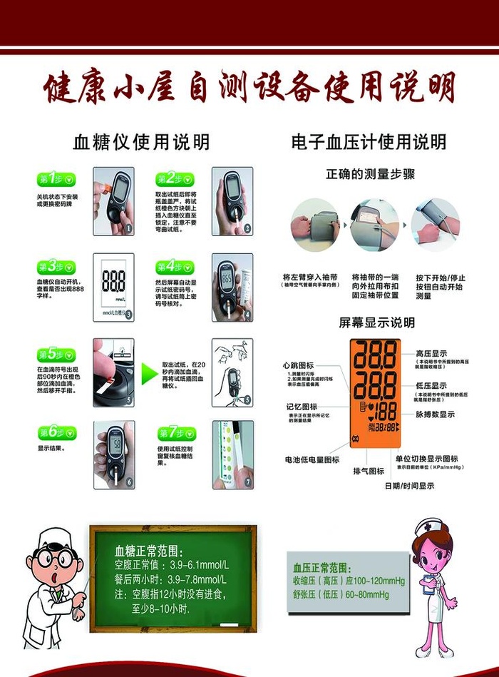 健康小屋自测设备使用说明图片
