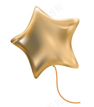 金色星星气球图片