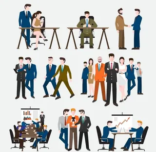 矢量办公人物图片
