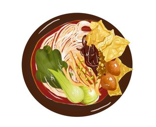 手绘美味面条图片