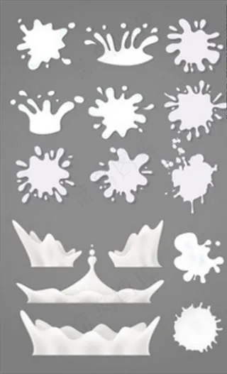 卡通牛奶飞溅图片