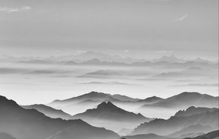 大气唯美意境群山水墨风景图片