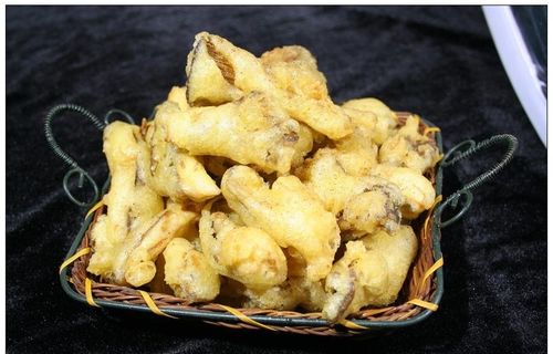 香炸平菇图片