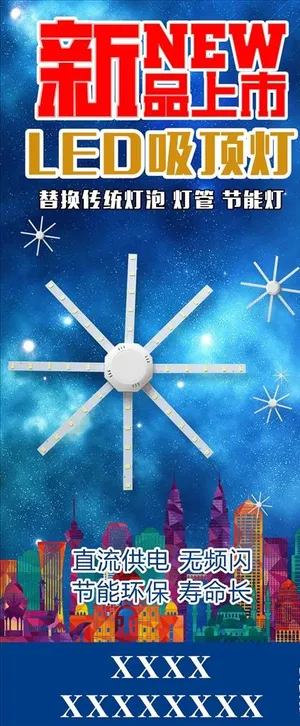 LED吸顶灯展架图片