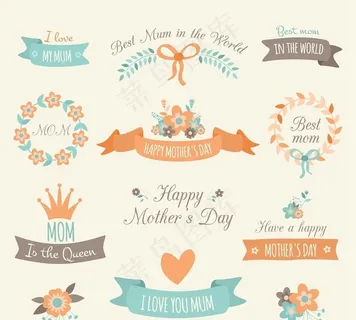 母亲节装饰元素图片