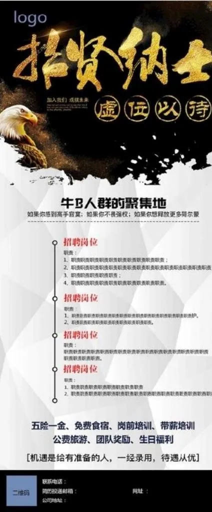 招聘展架图片(800x1800)psd模版下载