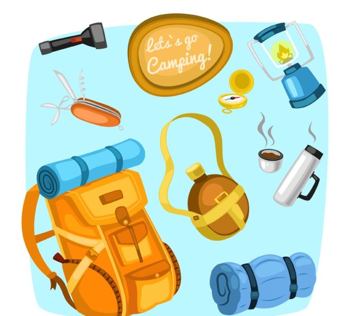 野营元素矢量素材图片